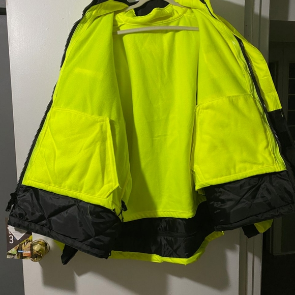 Pyramex  workwear jacket.lime/black grey reflector - Picture 3 of 3